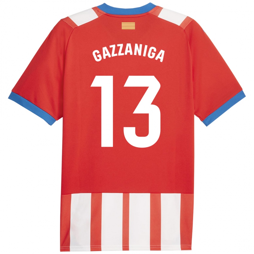 Hombre Camiseta Paulo Gazzaniga #13 Rojo Blanco 1ª Equipación 2023/24 La Camisa Perú