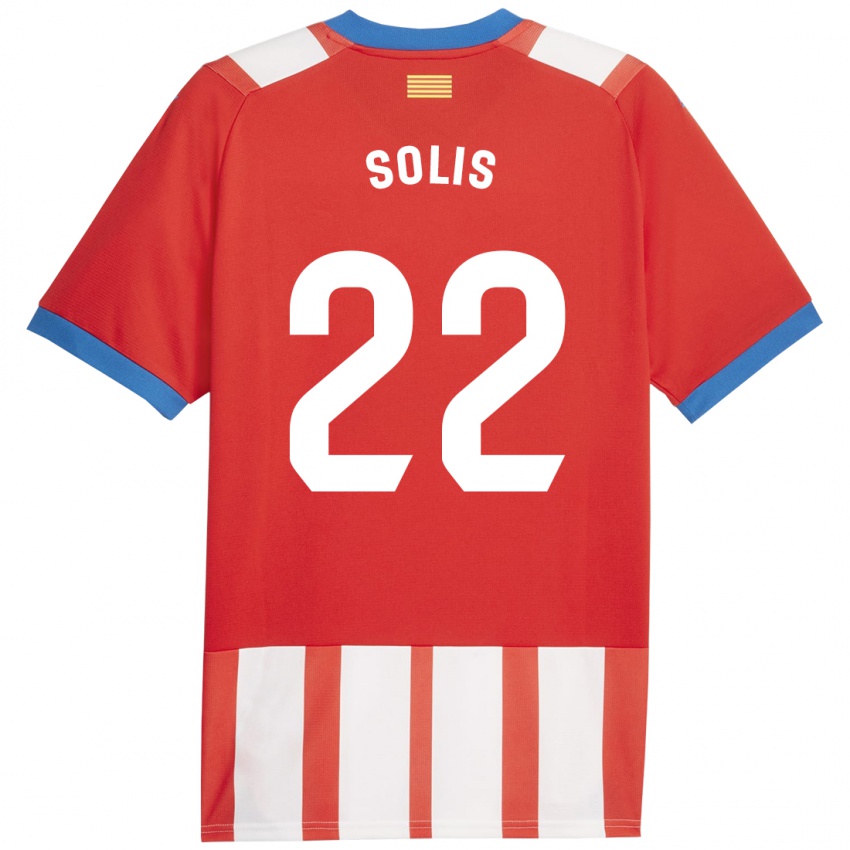 Hombre Camiseta Jhon Solís #22 Rojo Blanco 1ª Equipación 2023/24 La Camisa Perú