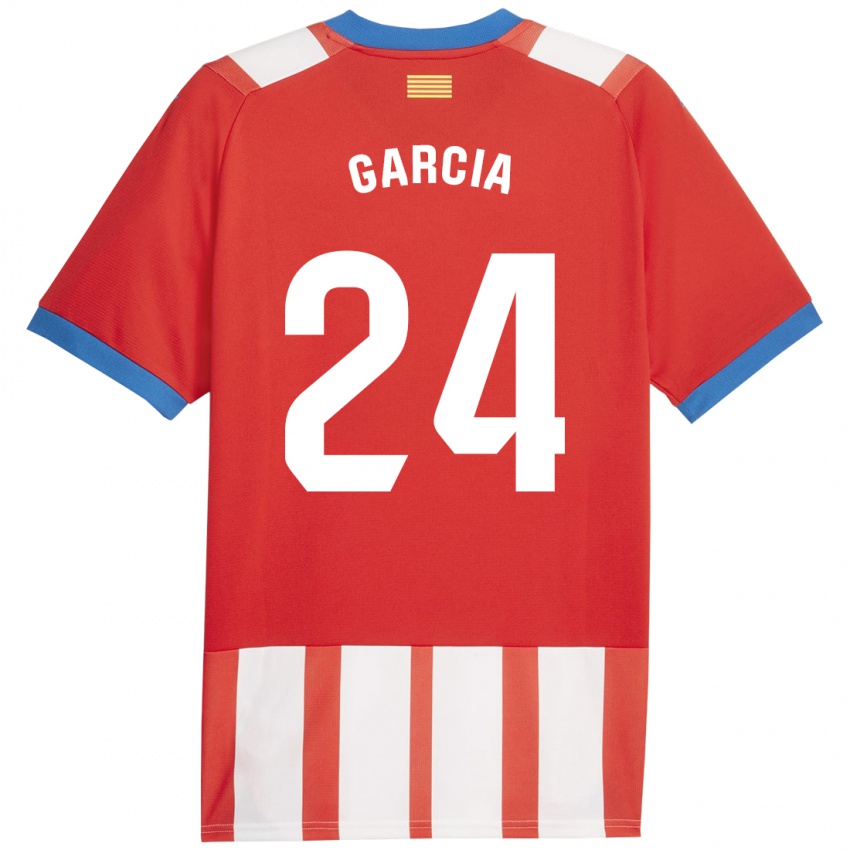 Hombre Camiseta Borja García #24 Rojo Blanco 1ª Equipación 2023/24 La Camisa Perú