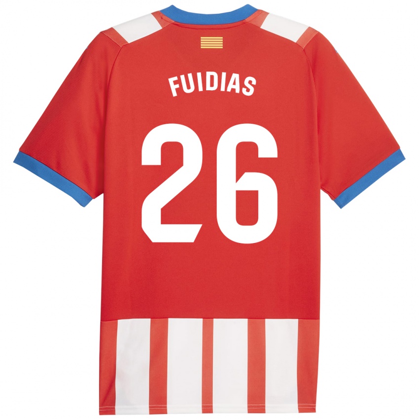 Hombre Camiseta Toni Fuidias #26 Rojo Blanco 1ª Equipación 2023/24 La Camisa Perú