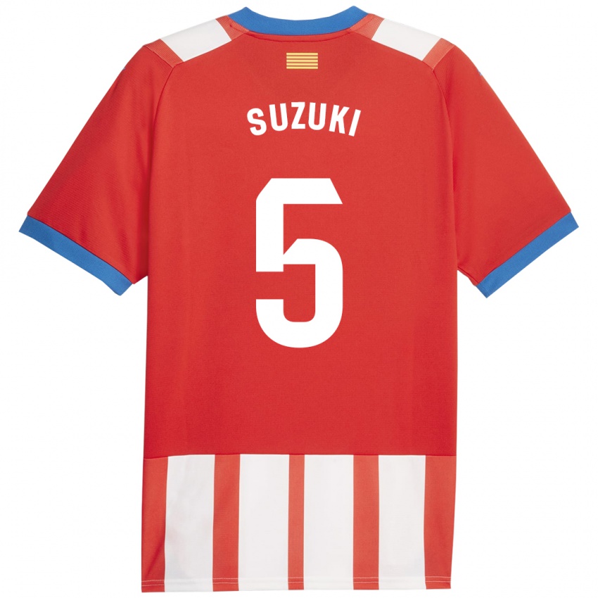 Hombre Camiseta Wadi Ibrahim Suzuki #5 Rojo Blanco 1ª Equipación 2023/24 La Camisa Perú