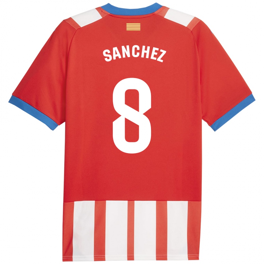 Hombre Camiseta Miguel Ángel Sánchez #8 Rojo Blanco 1ª Equipación 2023/24 La Camisa Perú