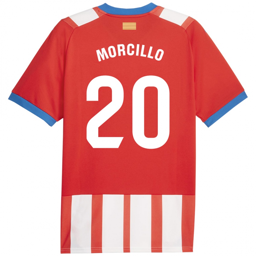 Hombre Camiseta Luis Morcillo #20 Rojo Blanco 1ª Equipación 2023/24 La Camisa Perú