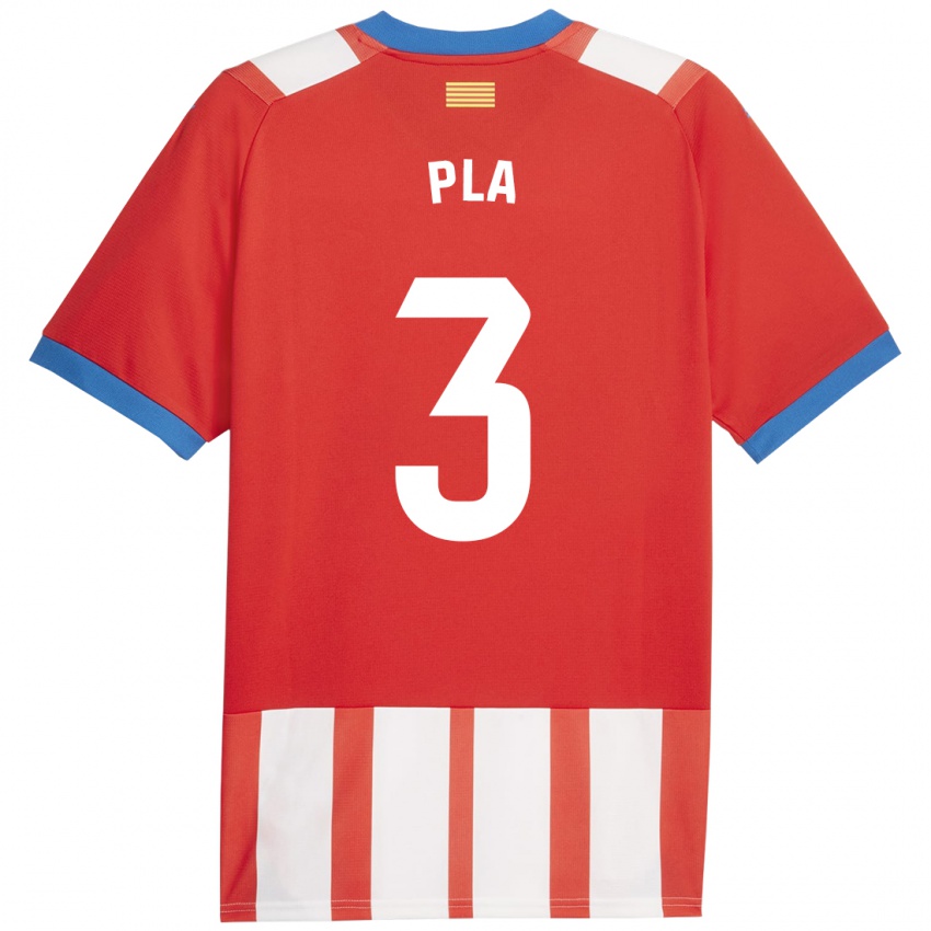 Hombre Camiseta Marta Pla #3 Rojo Blanco 1ª Equipación 2023/24 La Camisa Perú