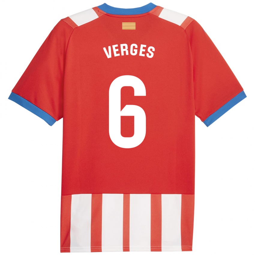 Hombre Camiseta Mar Vergés #6 Rojo Blanco 1ª Equipación 2023/24 La Camisa Perú