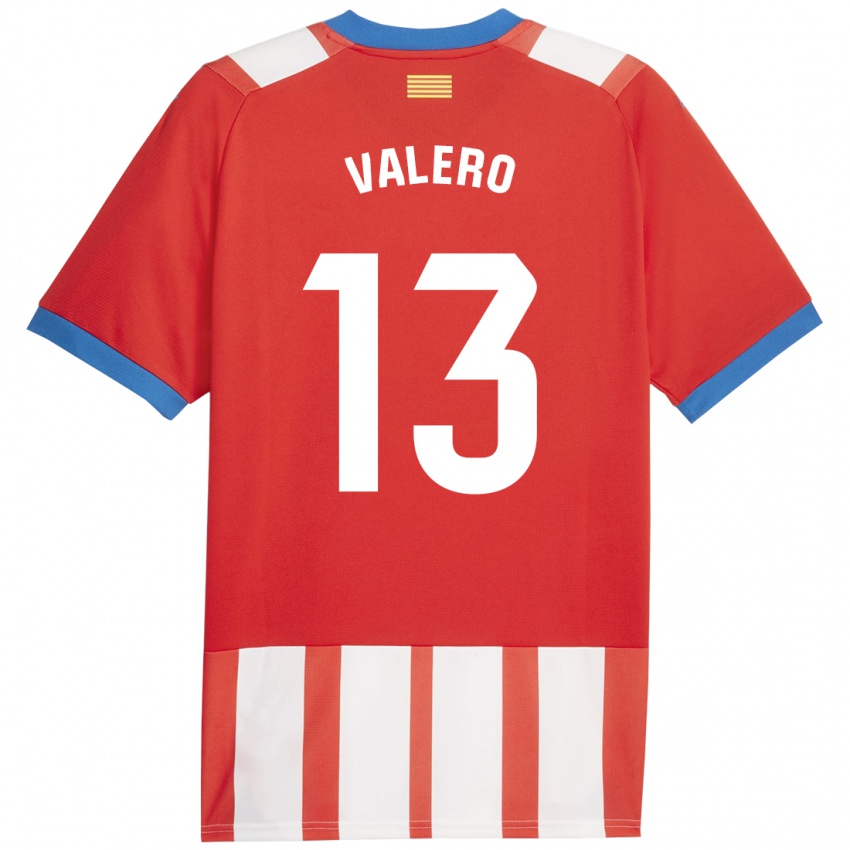 Hombre Camiseta Eliana Valero #13 Rojo Blanco 1ª Equipación 2023/24 La Camisa Perú