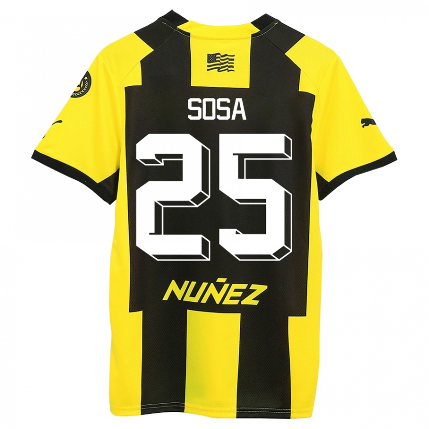 Hombre Camiseta Ignacio Sosa #25 Amarillo Negro 1ª Equipación 2023/24 La Camisa Perú