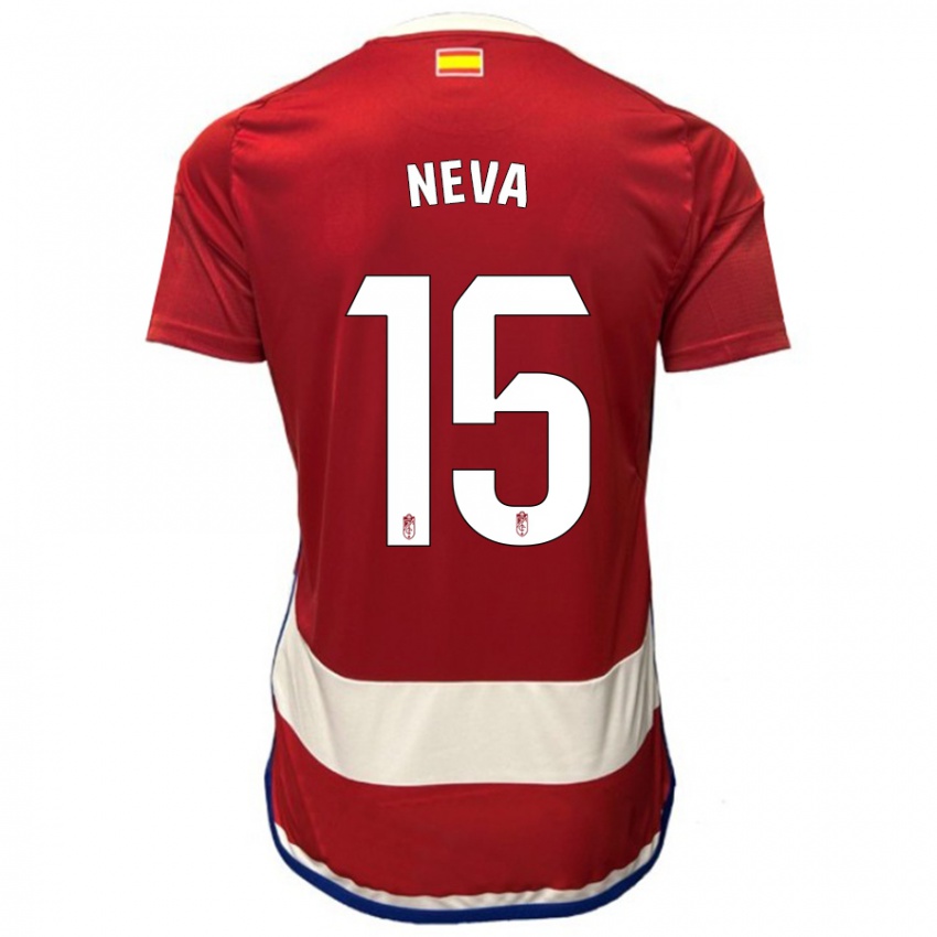 Hombre Camiseta Carlos Neva #15 Rojo 1ª Equipación 2023/24 La Camisa Perú