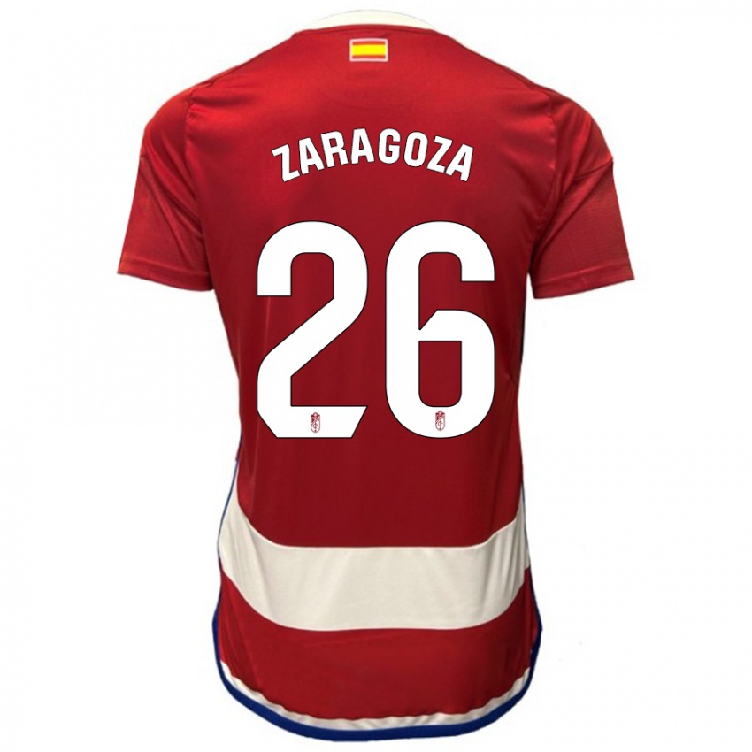 Hombre Camiseta Bryan Zaragoza #26 Rojo 1ª Equipación 2023/24 La Camisa Perú