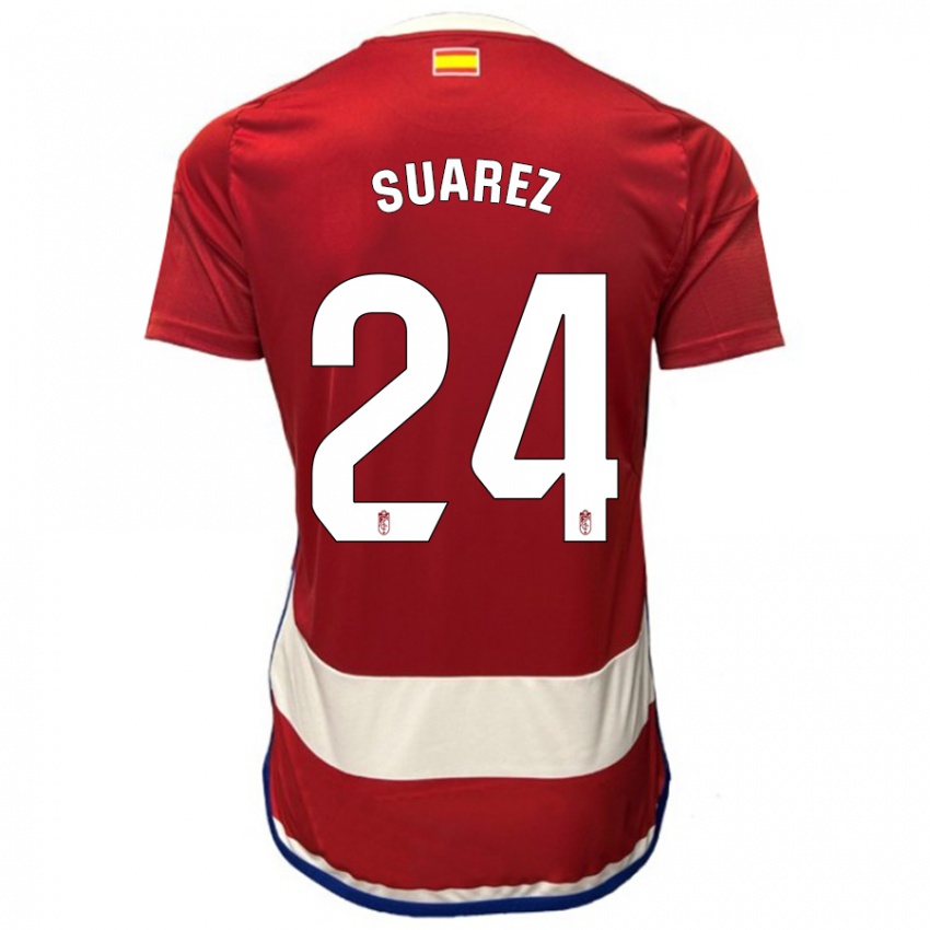 Hombre Camiseta Carlota Suárez #24 Rojo 1ª Equipación 2023/24 La Camisa Perú