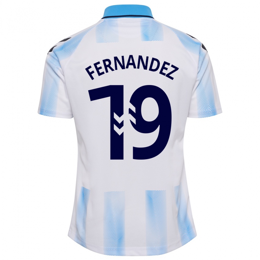 Hombre Camiseta Roberto Fernández #19 Blanco Azul 1ª Equipación 2023/24 La Camisa Perú