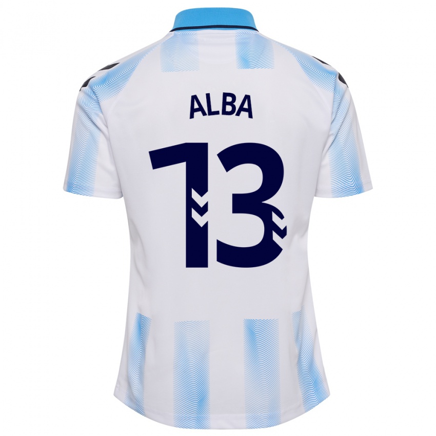 Hombre Camiseta Alba #13 Blanco Azul 1ª Equipación 2023/24 La Camisa Perú