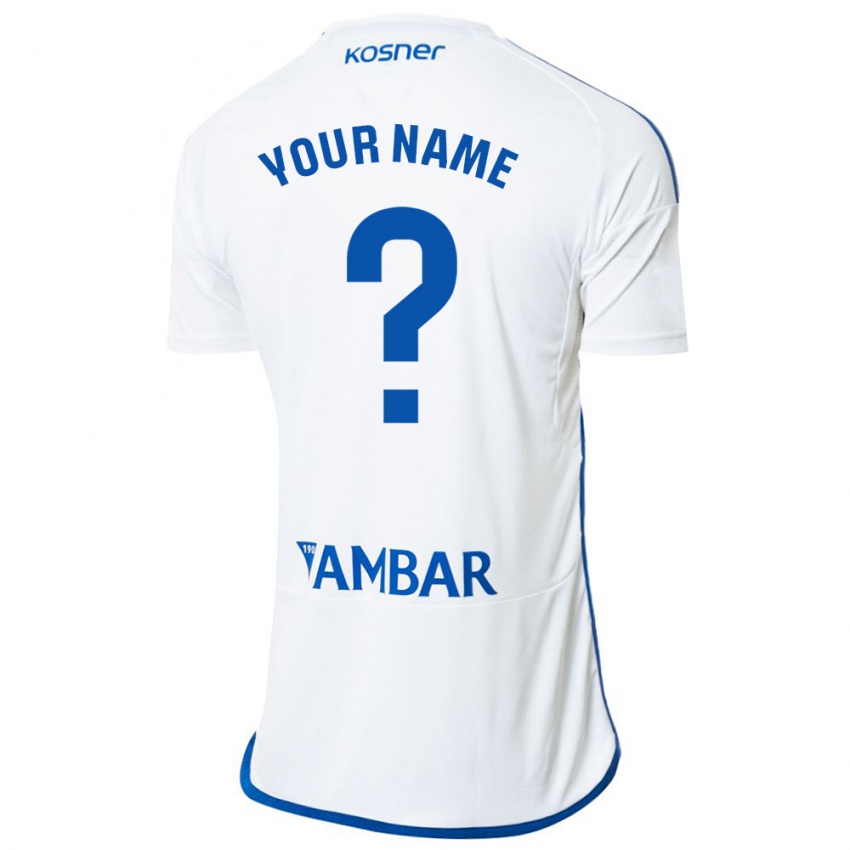 Hombre Camiseta Su Nombre #0 Blanco 1ª Equipación 2023/24 La Camisa Perú