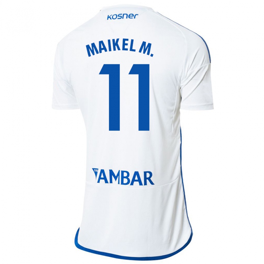 Hombre Camiseta Maikel Mesa #11 Blanco 1ª Equipación 2023/24 La Camisa Perú