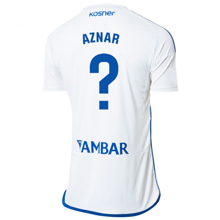 Hombre Camiseta Mario Aznar #0 Blanco 1ª Equipación 2023/24 La Camisa Perú