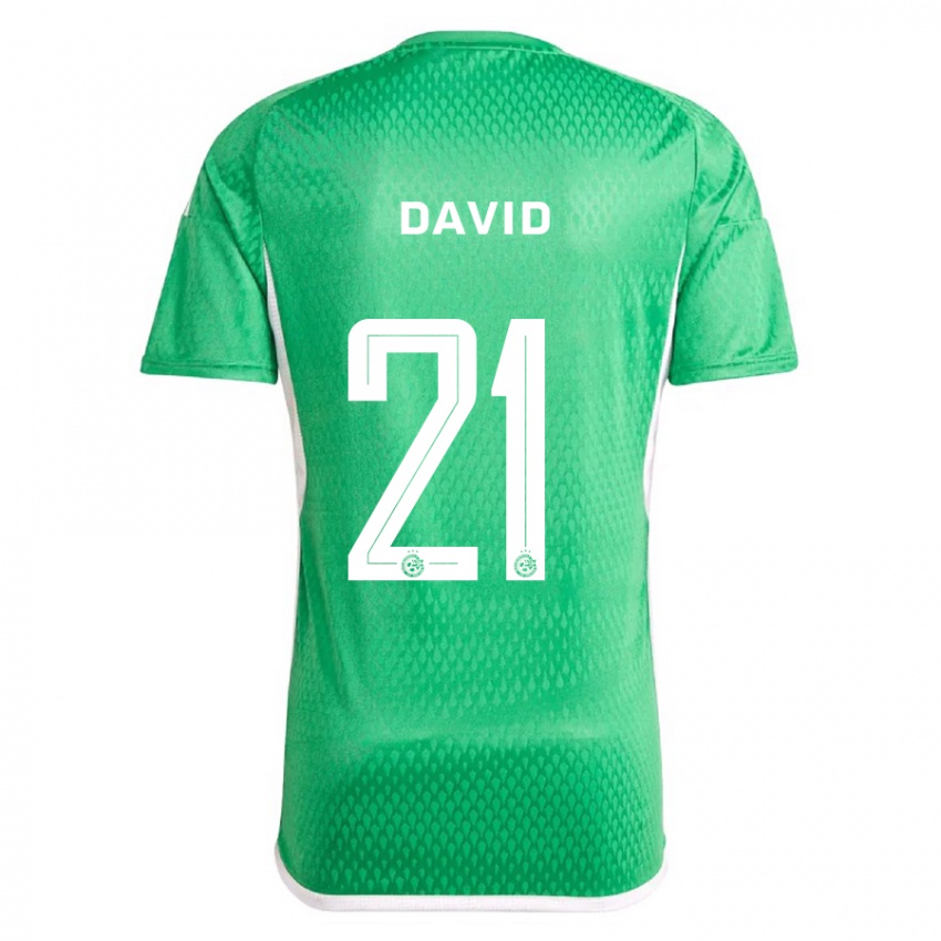 Hombre Camiseta Dean David #21 Blanco Azul 1ª Equipación 2023/24 La Camisa Perú