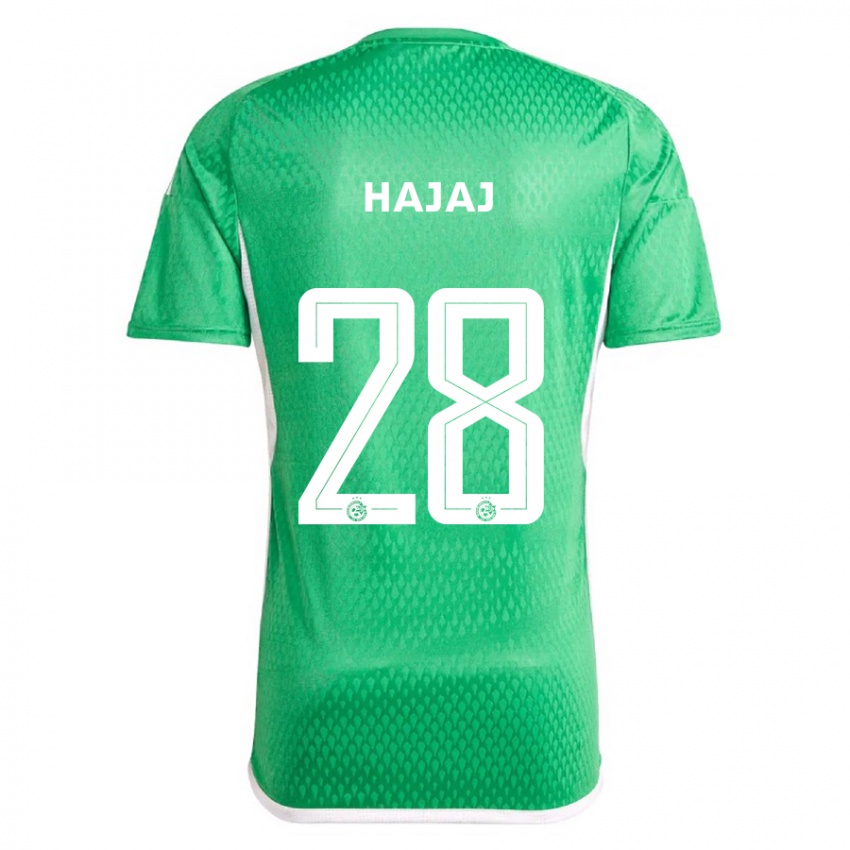 Hombre Camiseta Ilay Hajaj #28 Blanco Azul 1ª Equipación 2023/24 La Camisa Perú