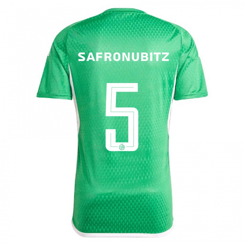 Hombre Camiseta Dan Safronubitz #5 Blanco Azul 1ª Equipación 2023/24 La Camisa Perú