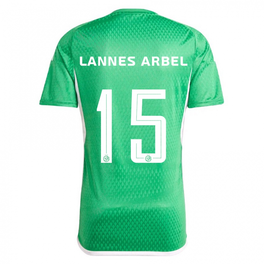 Hombre Camiseta Tomer Lannes Arbel #15 Blanco Azul 1ª Equipación 2023/24 La Camisa Perú