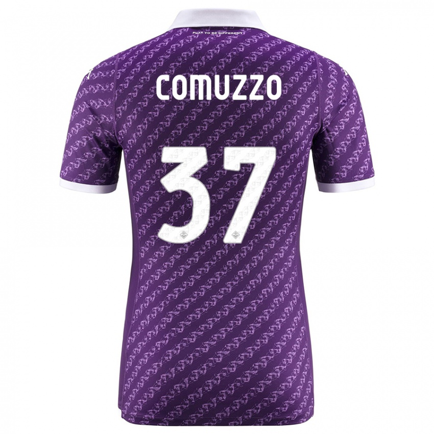 Hombre Camiseta Pietro Comuzzo #37 Violeta 1ª Equipación 2023/24 La Camisa Perú