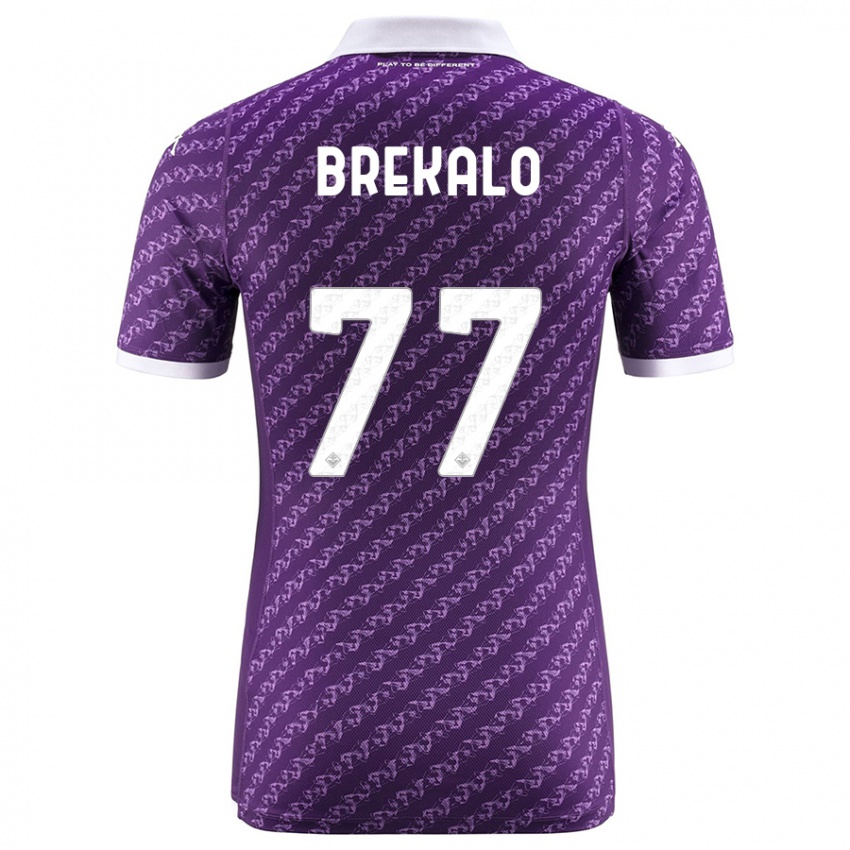 Hombre Camiseta Josip Brekalo #77 Violeta 1ª Equipación 2023/24 La Camisa Perú