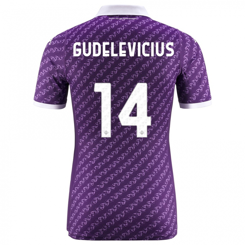 Hombre Camiseta Ernestas Gudelevicius #14 Violeta 1ª Equipación 2023/24 La Camisa Perú