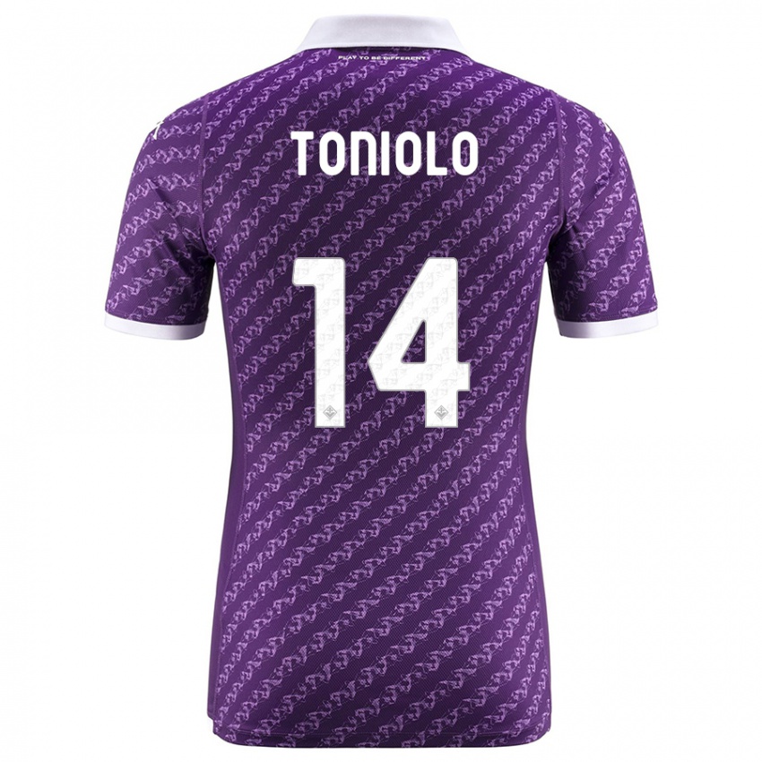 Hombre Camiseta Martina Toniolo #14 Violeta 1ª Equipación 2023/24 La Camisa Perú