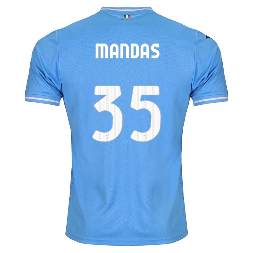 Hombre Camiseta Christos Mandas #35 Azul 1ª Equipación 2023/24 La Camisa Perú