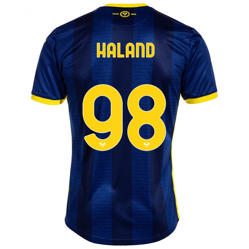 Hombre Camiseta Benedicte Iversen Håland #98 Armada 1ª Equipación 2023/24 La Camisa Perú