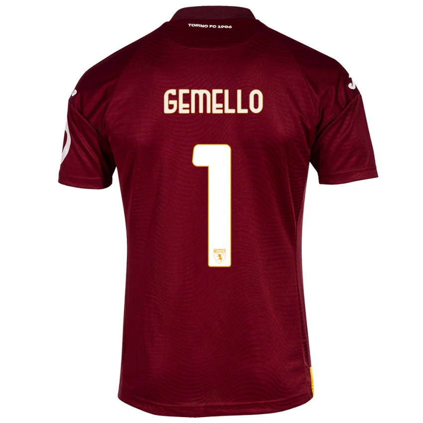 Hombre Camiseta Luca Gemello #1 Rojo Oscuro 1ª Equipación 2023/24 La Camisa Perú