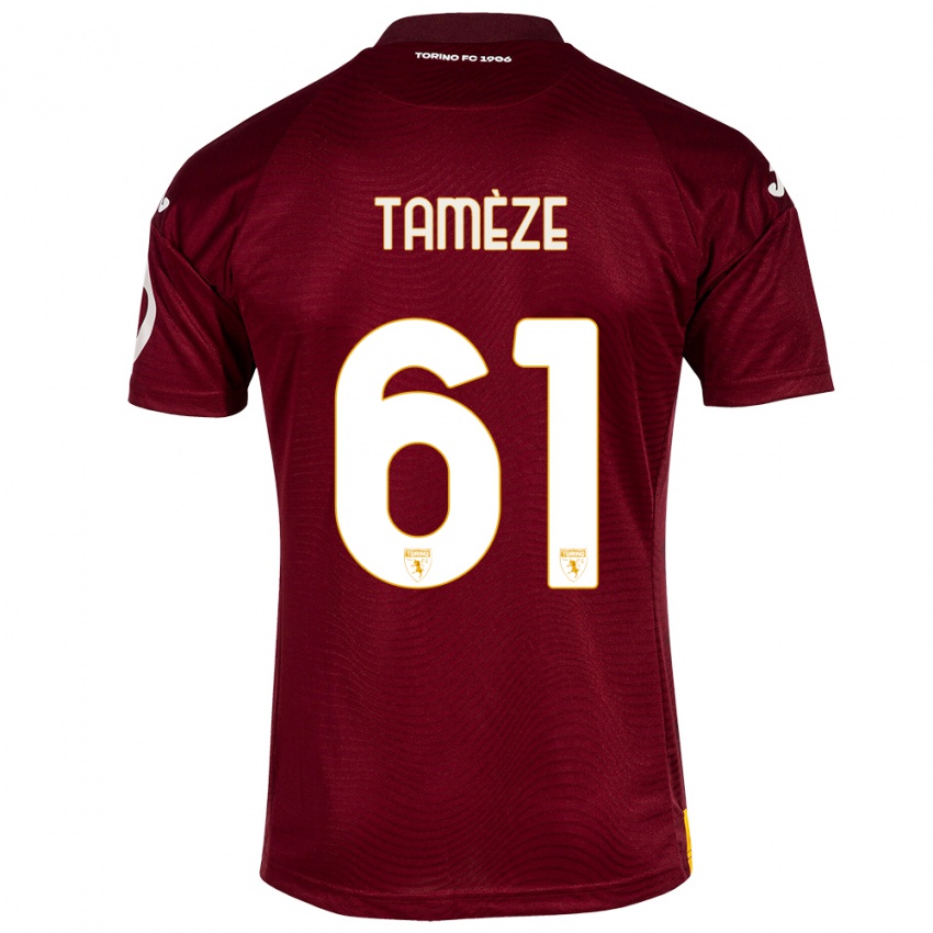 Hombre Camiseta Adrien Tamèze #61 Rojo Oscuro 1ª Equipación 2023/24 La Camisa Perú