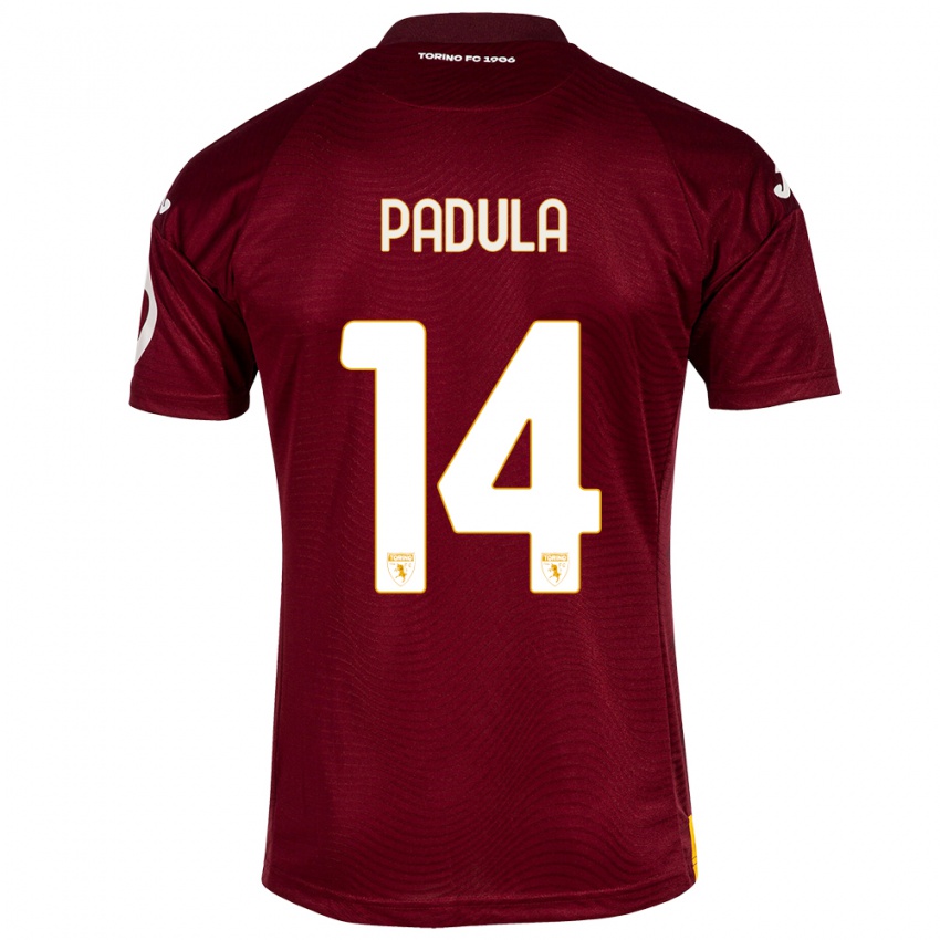 Hombre Camiseta Cristian Padula #14 Rojo Oscuro 1ª Equipación 2023/24 La Camisa Perú