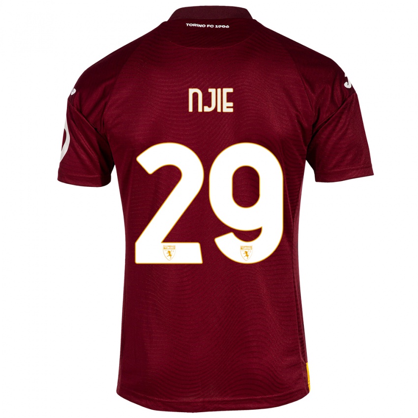 Hombre Camiseta Alieu Njie #29 Rojo Oscuro 1ª Equipación 2023/24 La Camisa Perú