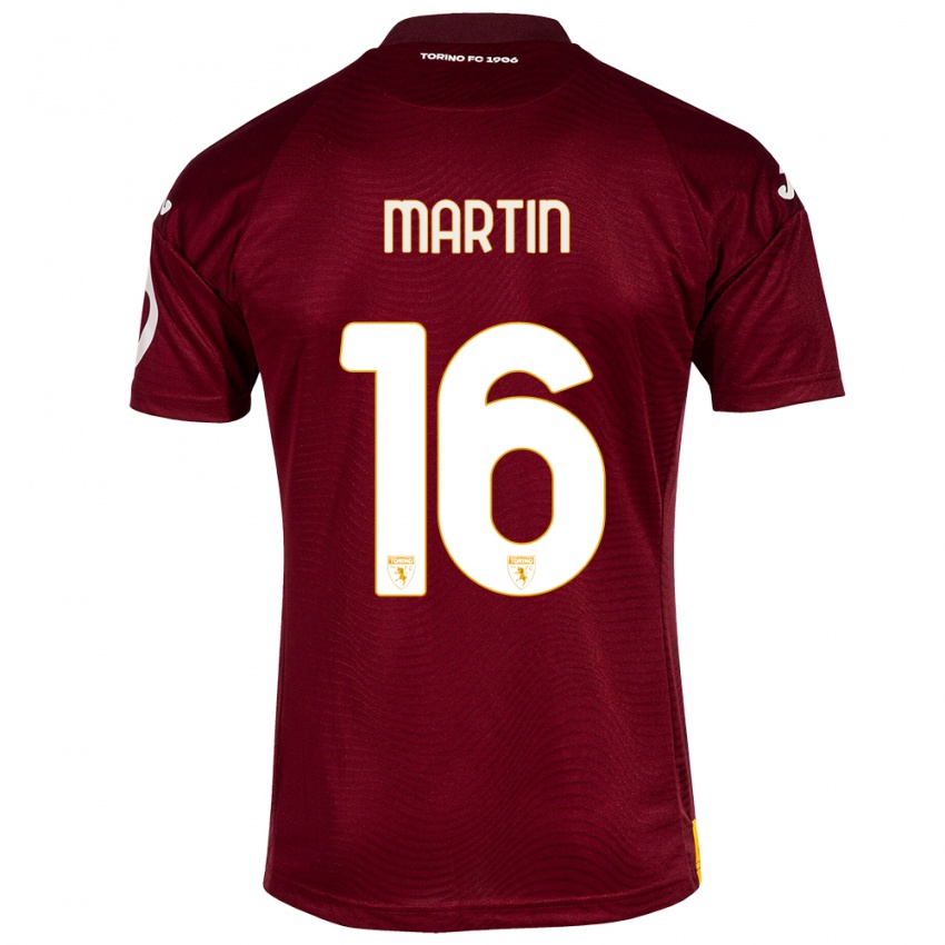 Hombre Camiseta Francesca Martin #16 Rojo Oscuro 1ª Equipación 2023/24 La Camisa Perú