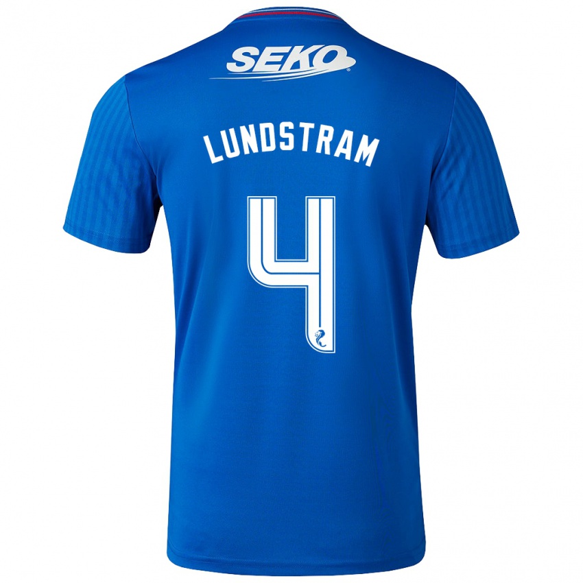 Hombre Camiseta John Lundstram #4 Azul 1ª Equipación 2023/24 La Camisa Perú