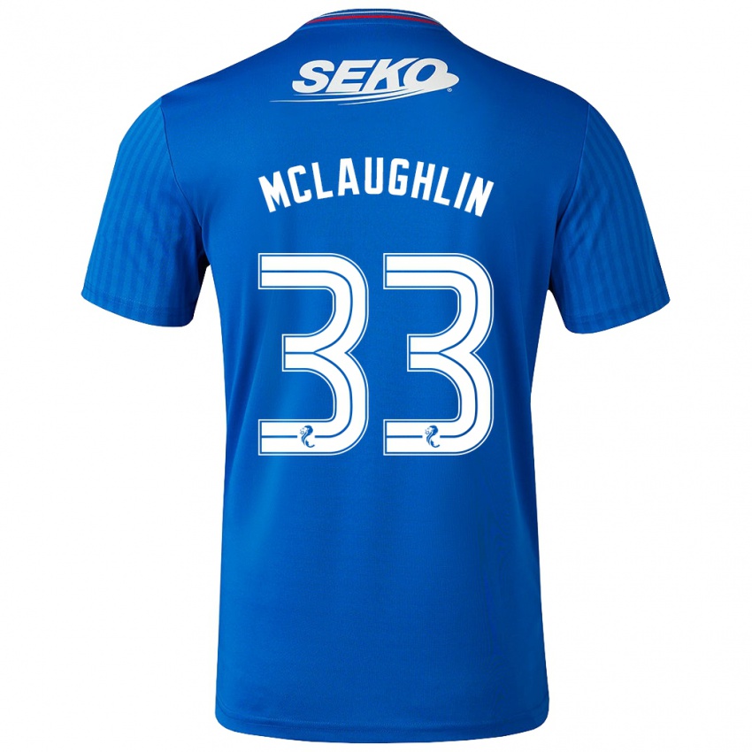 Hombre Camiseta Jon Mclaughlin #33 Azul 1ª Equipación 2023/24 La Camisa Perú