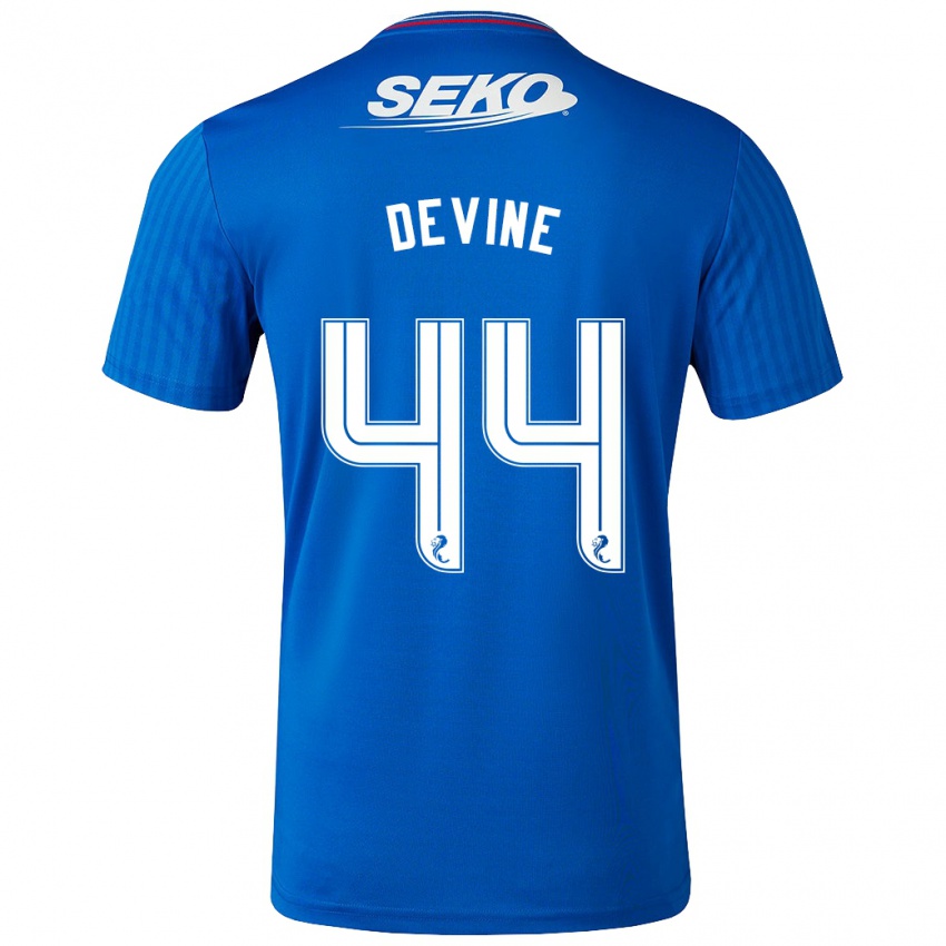 Hombre Camiseta Adam Devine #44 Azul 1ª Equipación 2023/24 La Camisa Perú