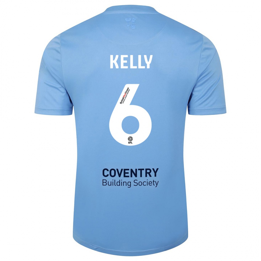 Hombre Camiseta Liam Kelly #6 Cielo Azul 1ª Equipación 2023/24 La Camisa Perú