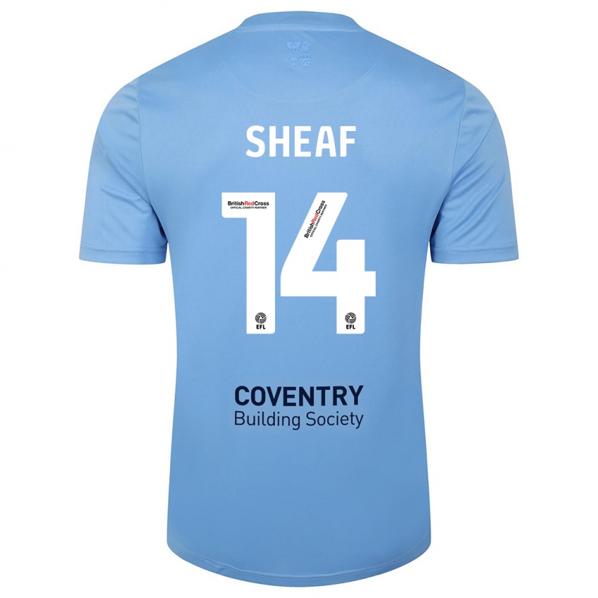 Hombre Camiseta Ben Sheaf #14 Cielo Azul 1ª Equipación 2023/24 La Camisa Perú