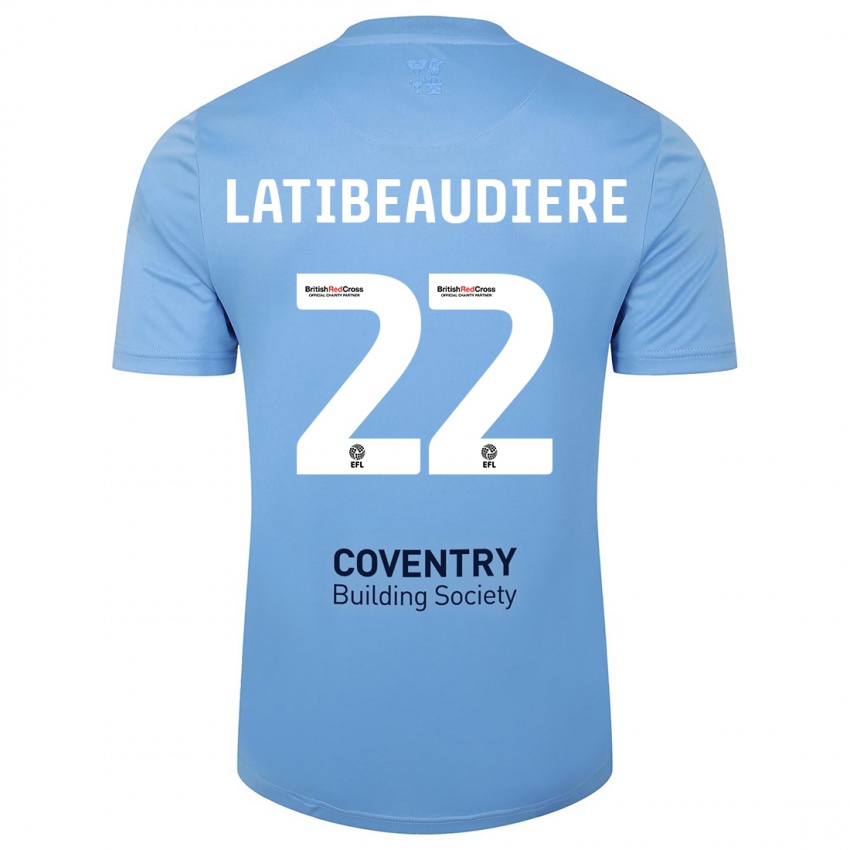 Hombre Camiseta Joel Latibeaudiere #22 Cielo Azul 1ª Equipación 2023/24 La Camisa Perú