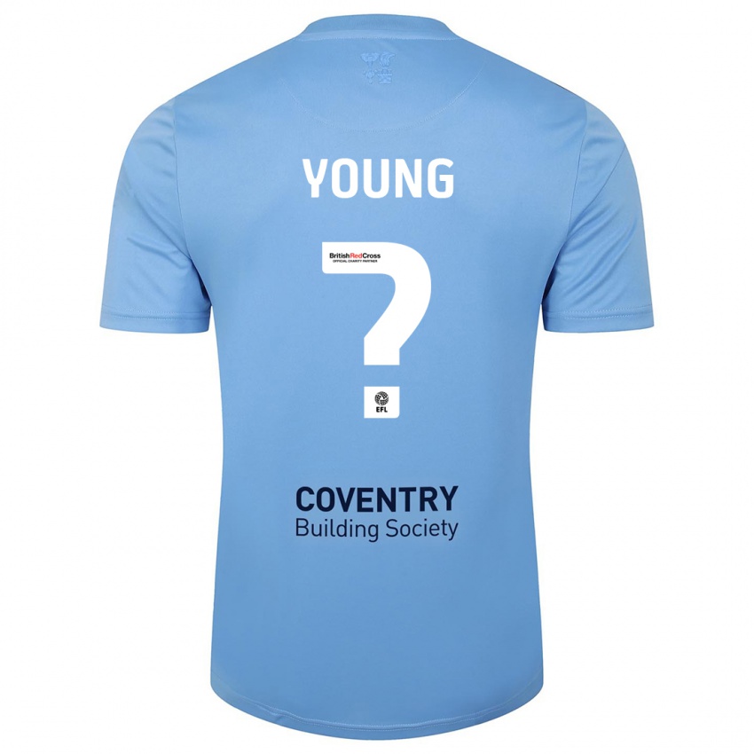 Hombre Camiseta Shay Young #0 Cielo Azul 1ª Equipación 2023/24 La Camisa Perú