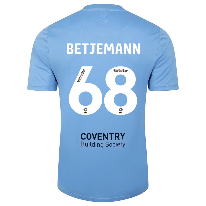 Hombre Camiseta Elliot Betjemann #68 Cielo Azul 1ª Equipación 2023/24 La Camisa Perú