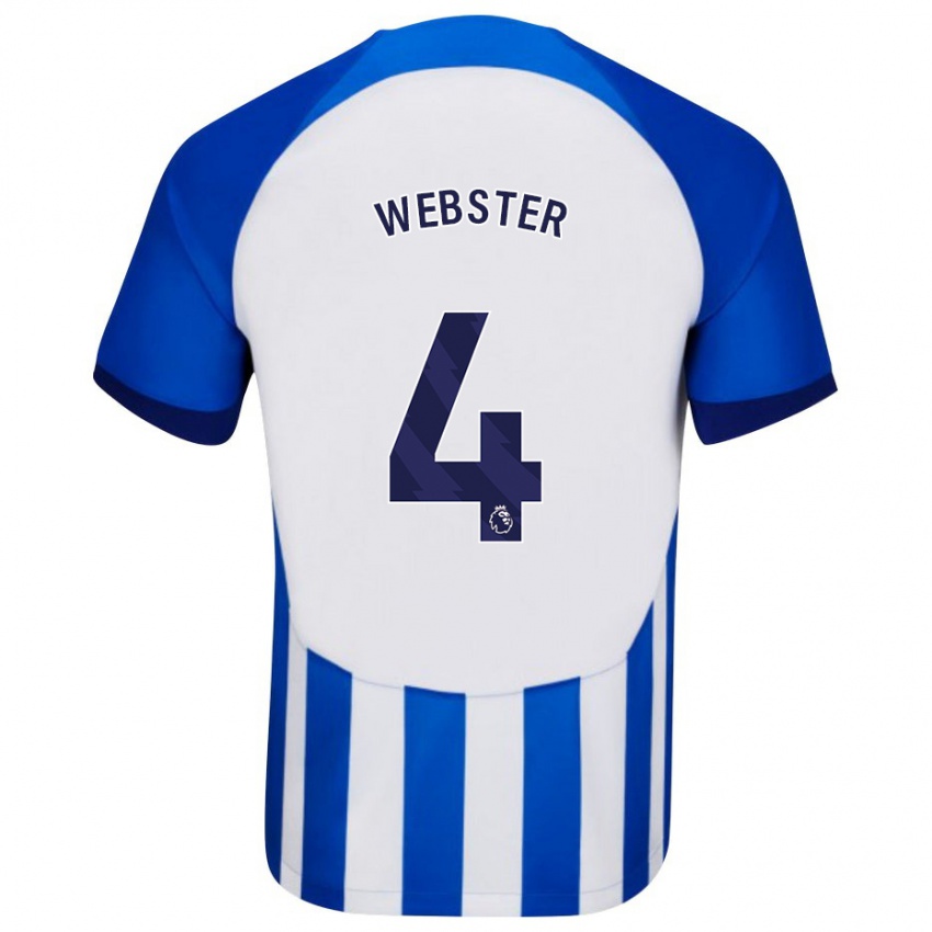 Hombre Camiseta Adam Webster #4 Azul 1ª Equipación 2023/24 La Camisa Perú