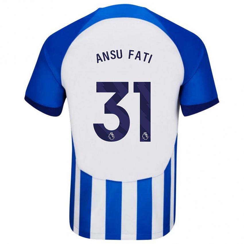 Hombre Camiseta Ansu Fati #31 Azul 1ª Equipación 2023/24 La Camisa Perú