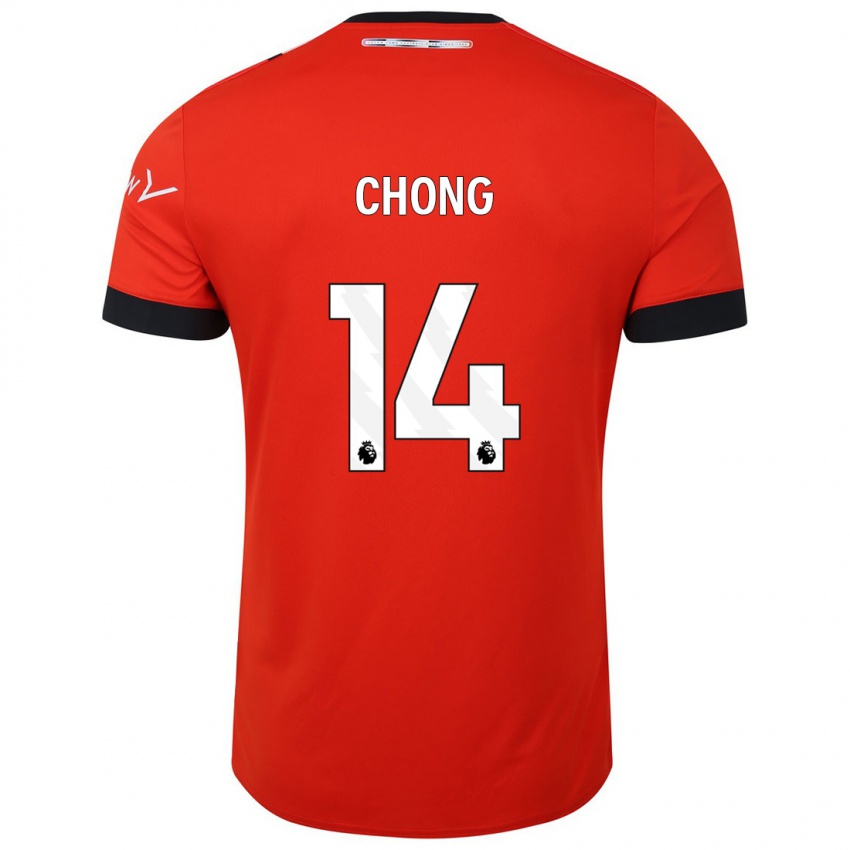 Hombre Camiseta Tahith Chong #14 Rojo 1ª Equipación 2023/24 La Camisa Perú