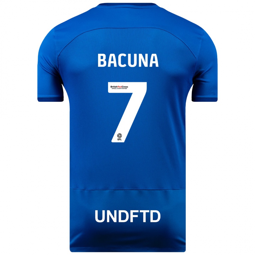 Hombre Camiseta Juninho Bacuna #7 Azul 1ª Equipación 2023/24 La Camisa Perú