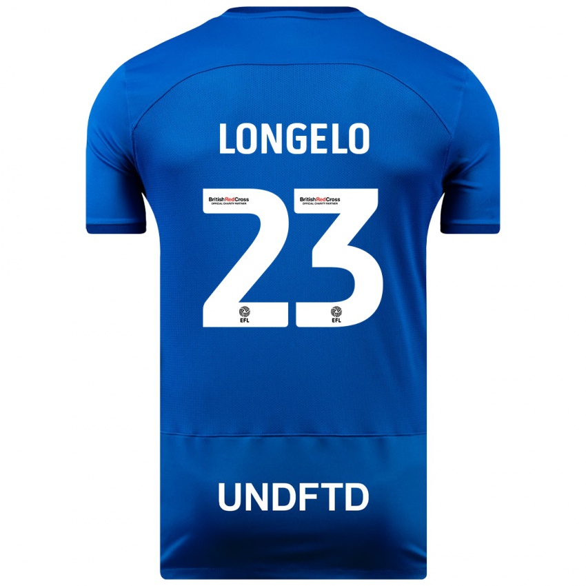 Hombre Camiseta Emmanuel Longelo #23 Azul 1ª Equipación 2023/24 La Camisa Perú