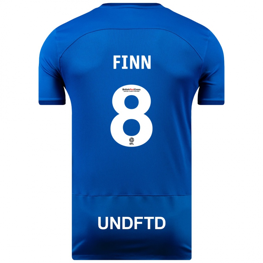 Hombre Camiseta Jamie Finn #8 Azul 1ª Equipación 2023/24 La Camisa Perú