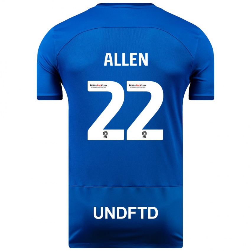 Hombre Camiseta Remi Allen #22 Azul 1ª Equipación 2023/24 La Camisa Perú