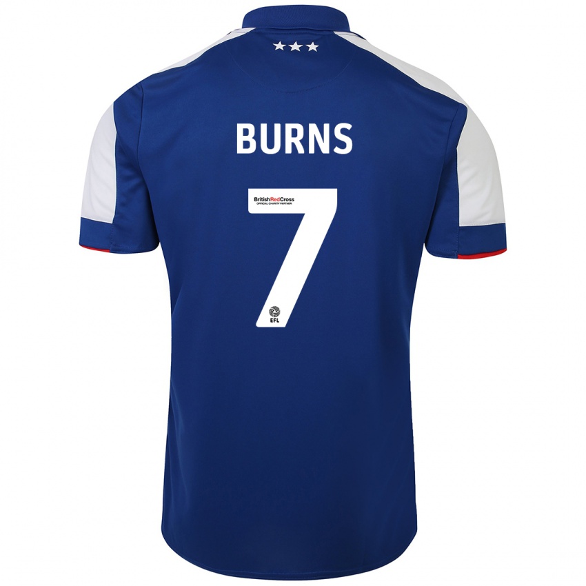 Hombre Camiseta Wes Burns #7 Azul 1ª Equipación 2023/24 La Camisa Perú